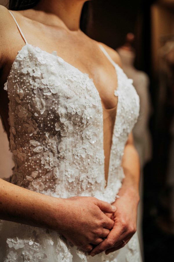 Robe de mariée avec décolleté
